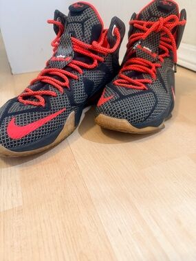 Nike LeBron James 12 “Court Vision” Men's Athletic Shoes Black and Red